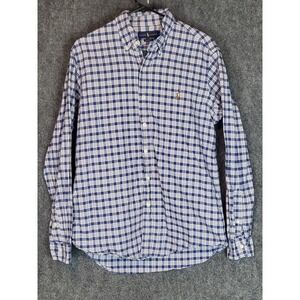 Ralph Lauren Flesh‎ Pony Plaid Long Sleeve Button Down Shirt Classic Fit Medium